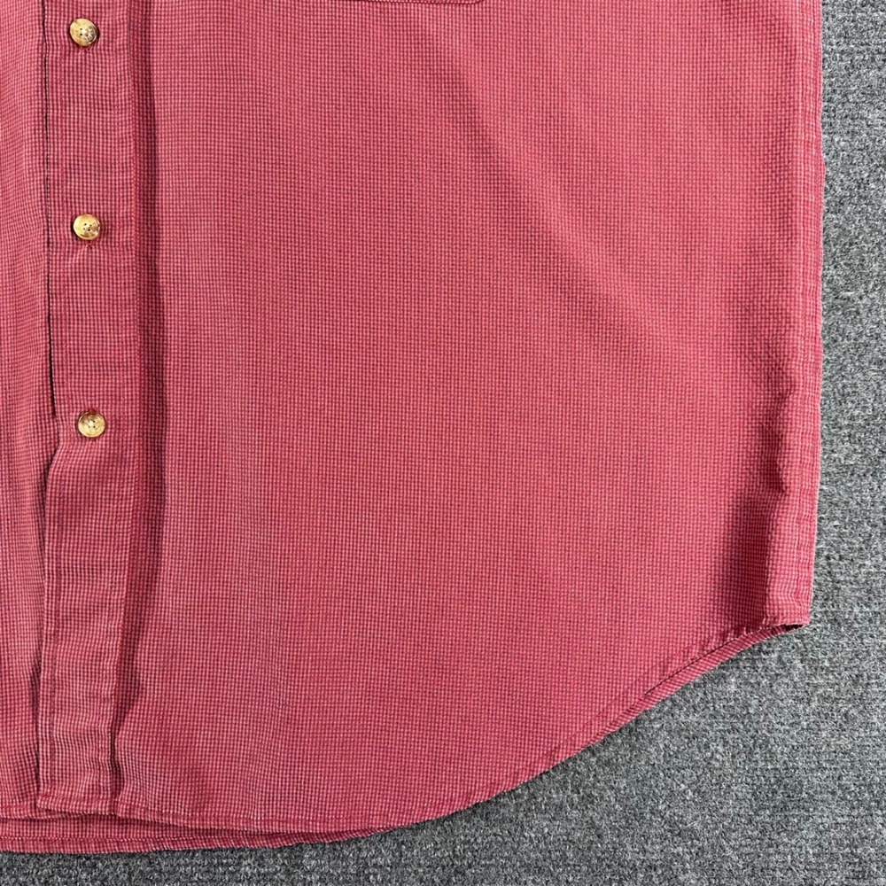 Orvis Button Down Shirt Mens XXL 2XL Red Micro Check Short Sleeve Casual Pocket - Picture 6 of 12